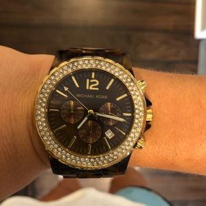 MICHAEL KORS tortoiseshell watch